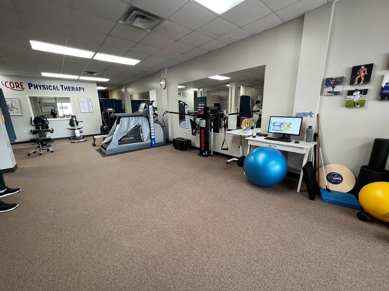 Physical therapy clinic interior